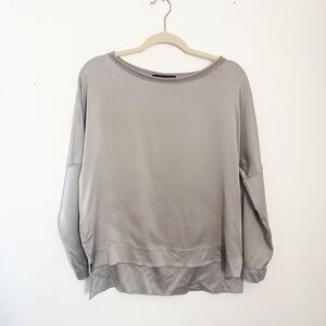 Fabiana Filippi Silk Gray Women's Top